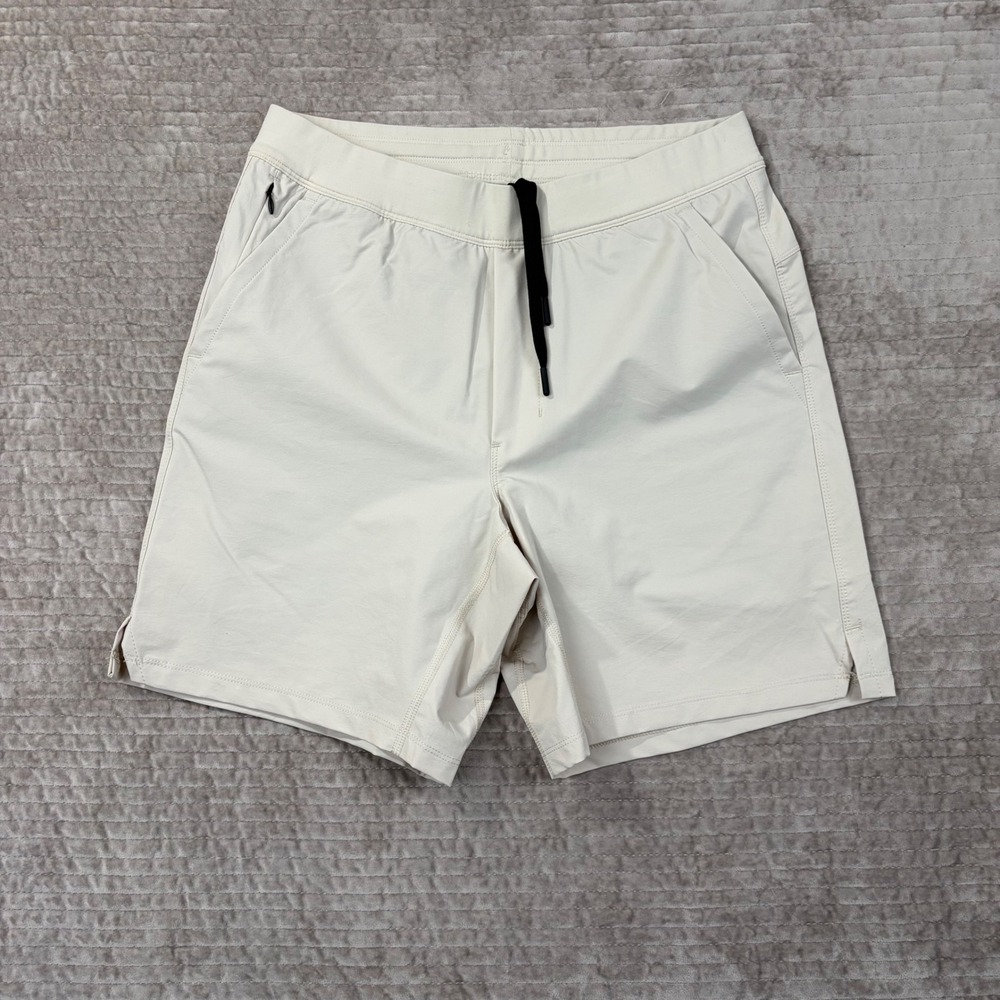 Public Rec ADED Shorts Mens 32 Off White Lined Athletic‎ Gym Running Training